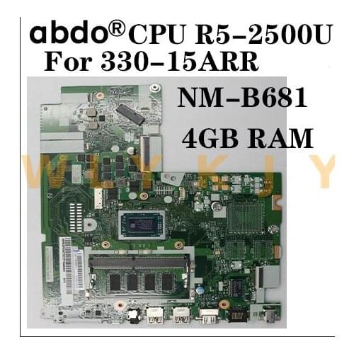 For Lenovo 330-15ARR laptop motherboard NM-B681 motherboard CPU R5-2500U RAM 4GB tested 100% working FRU 5B20R34285 5B20R34278