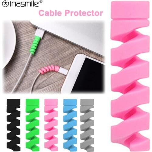 2-10Pcs Charging Cable Protector Cable management USB Charger Cord cable organizer for miniusb Android typec cable winder clip