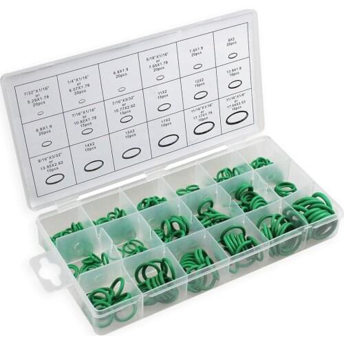 18 Sizes O-ring set High Quality Rubber 270Pcs Green Metric O ring Seals Nitrile Car Auto Vehicl