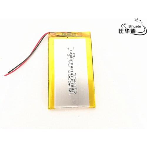 Liter energy battery 10pcs/lot Polymer 2000mah 3.7V 504070 smart home Li-ion battery for dvr GPS mp3 mp4