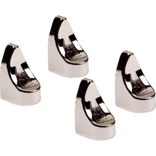 Pack of 4 Zinc Alloy Banjo Bracket Stand Chrome Musical Instrument Accessory