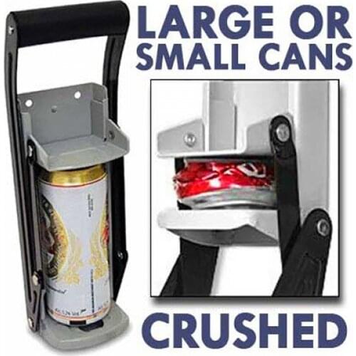 Beverage Cans Crusher Wrench Type Tin Cans Crusher with 6 In 1Multitool Keyring Camping Survival Rescue Pocket Tools Corkscrew