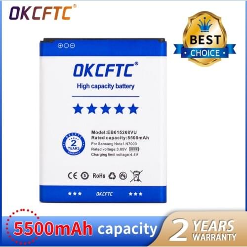 NEW 5500mAh EB615268VU Battery for Samsung Galaxy Note N7000 I9220 i717 i889 i9228 N7005 i717 T879 N7102 N7108 N719 Batteries