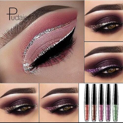 Pearlescent Eyeliner Pudaier Metal Eyeliner Sparkle Eyeliner Series Popular Style Color Makeup Goods Cosmetic Gift for Women
