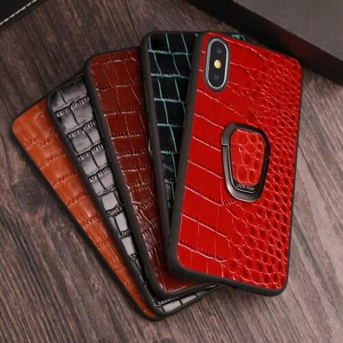 Deluxe Phone Case For IPhone X crocodile Texture Bracket For iPhone 6 6s 7 8 XR Xs Max Plus 6P 7P 8P phone back cover