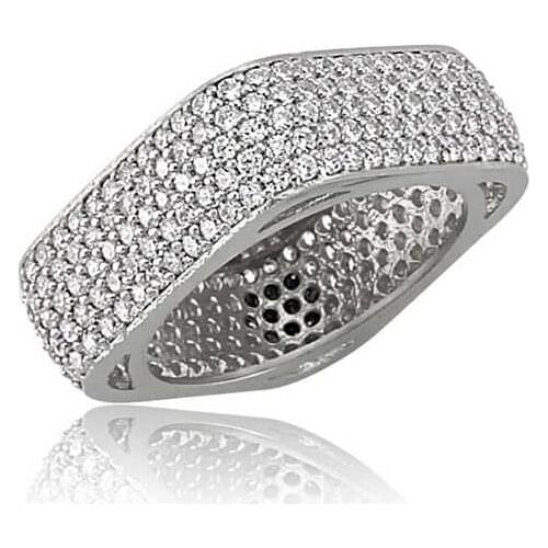 Silver 5 Must-Pointed Tamtur Womens Wedding Ring Ring