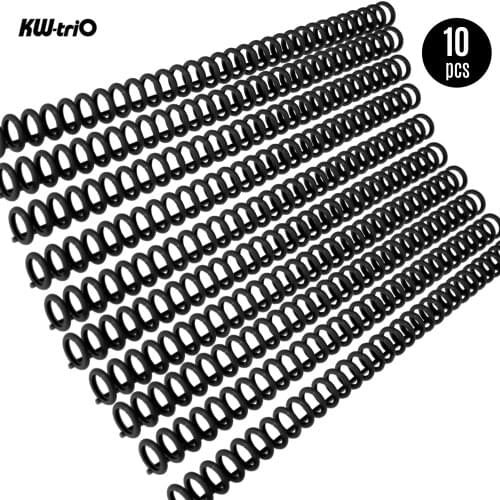 KW-trio 10pcs Plastic 30-Hole Loose Leaf Binders Ring Binding Spines Combs 85 Sheets Capacity for DIY Paper Notebook Album