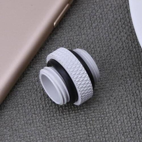 G1/4 Dual External Thread Hose Connector for PC Water Cooling System 18MM White Black Fan Cooling Computer Components