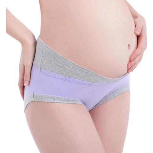 1pc Women Underwear Lace Cotton Panties Sexy Lingeries Pregnant Pregnancy Shorts Low Waist Mother Support Postpartum Briefs