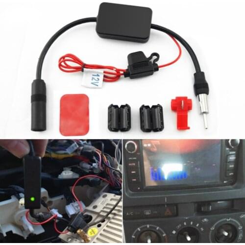 For Universal 12V Auto Car Radio FM Antenna Signal Amp Amplifier Booster For Marine Car Vehicle Boat 330mm Amplifier