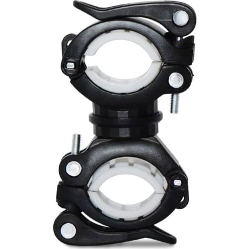 Rotatable Bicycle Light Holder Universal MTB Road Bike Flashlight Clip Mount Double Holder LED Front Head Lamp Mount four Colors