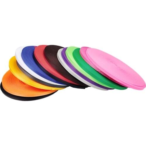 3/8''*10yards Colorful Polypropylene Canvas Ribbon Belt Bag Webbing PP Webbing plain weave Strapping Sewing Bag Belt Accessories