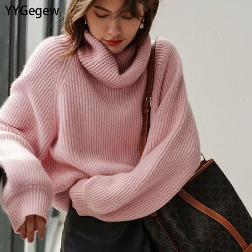 Autumn winter oversize thick dot cashmere sweater pullovers women long sleeve 2021 female casual warm sweater jumper