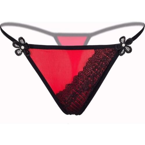 Women Sexy Lingerie Floral Lace Underwear for Women Sexy Panties Transparent Underpants Cheeky G-string Thongs Gifts for Women