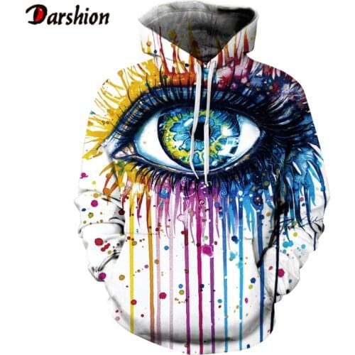 Winter Mens Hoodies Sweatshirt Men 3D Colorful Eyes Brand Plus Size XXS-4XL Printed Hoodie To Men Unisex Pullovers Dropshipping