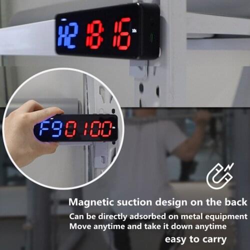 2 Color Options Portable Pocket Durable Led Digital Display Magnetic Gym Timer APP Home Sports Training Interval Timer Count