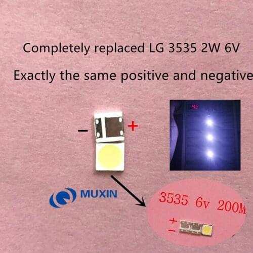 2000pcs LG Innotek LED LED Backlight 2W 6V 3535 Cool white LCD Backlight for TV TV Application 2-CHIP
