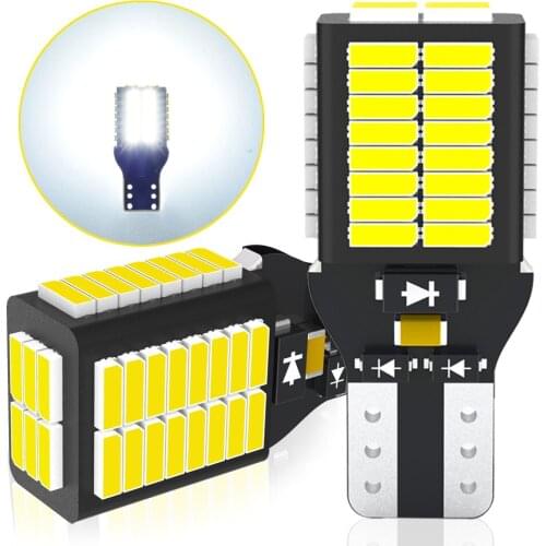 2X T15 W16W LED Canbus Bulbs 920 921 Error Free Super bright COB lamp beads Car Backup Reverse Light lamps 6000K White 12V 54SMD