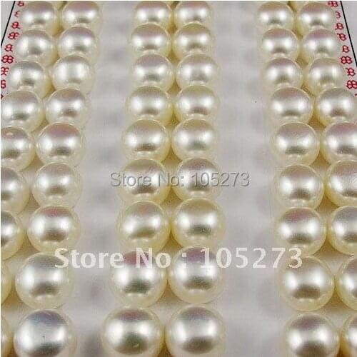 Free shipping AAA 7-8MM White fresh water button pearls half drilled 30pairs/lot New Arrive Fashion Pearl Jewelry Party Gift