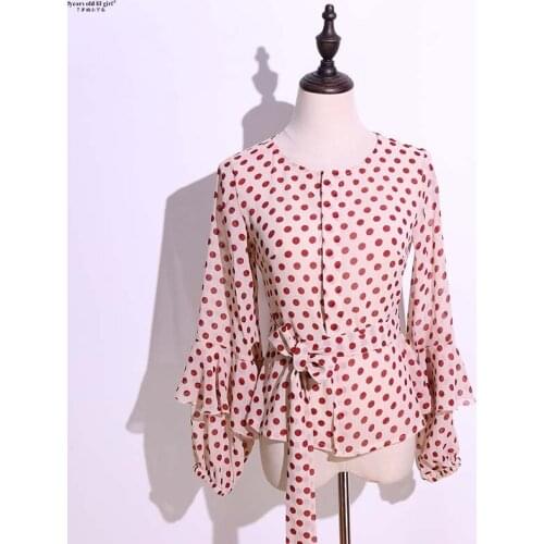 2021 Sexy Women Flamenco Spanish Dance Tops Shirts Chiffon Long Sleeve Blouses Dance wear ECA02