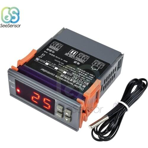 LED Digital Temperature Controller Thermostat Thermoregulator Incubator Relay Heating Cooling Relay Control WH7016C 12V 24V 220V