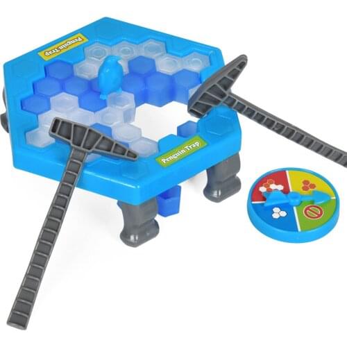 Kids Save Penguin Ice Kids Puzzle Game Break Ice Block Hammer Trap Classic Party Game Toys Penguin Trap Interactive Funny Game