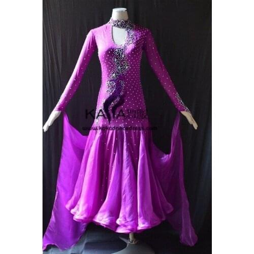 Hot!KAKA DANCE B1559,New Ballroom Standard Dance Dress,Waltz Ballroom Competition Dress,Blue Ballroom Dance Competition Dresses