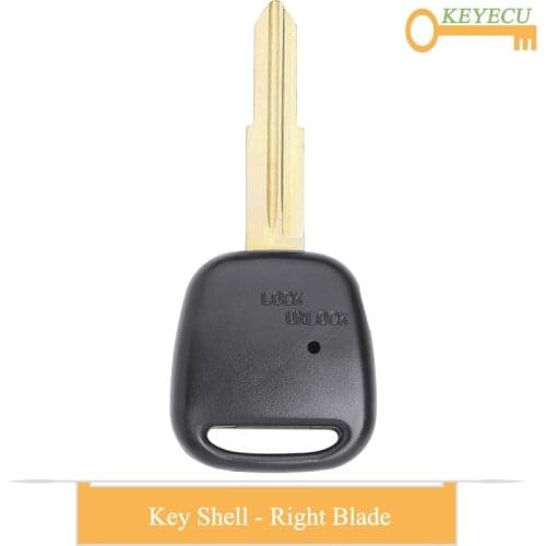 KEYECU Remote Control Car Key Shell Case Cover Housing for Old Toyota, Replacement Fob 1 Button On the Side With Right Blade