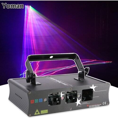 Three Heads Three Holes Scanning Pattern Laser Light Starry Sky Effect Laser Projector DJ Disco Bar DMX512 indoor Stage Lamp