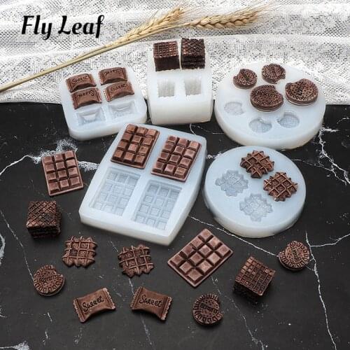 NEW 2021 Variety of DIY cream biscuit silicone mold glaze cake decoration chocolate sandwich wafer mold Hand Made Cake Mould