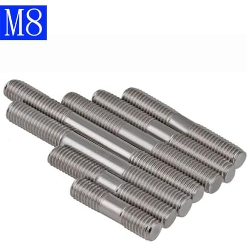 M8 x 30mm - 250mm Metric 304 Stainless Steel Double End Threaded Stud Bolts Screw Rod