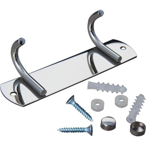 MroMax 1/2PCS Row Hook Stainless Steel Polishing 130/210/290/370/530/610/690/770*50mm 2/3/4/5/6/7/8/9/10 Hooks Door Wall Hook Up