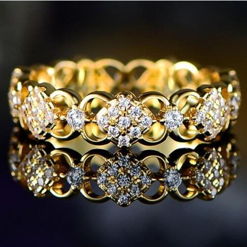 New Arrival Delicate Women Marriage Ring Shiny Cubic Zirconia Fancy Design Hot Sale Lady Wedding Ceremony Rings Jewelry