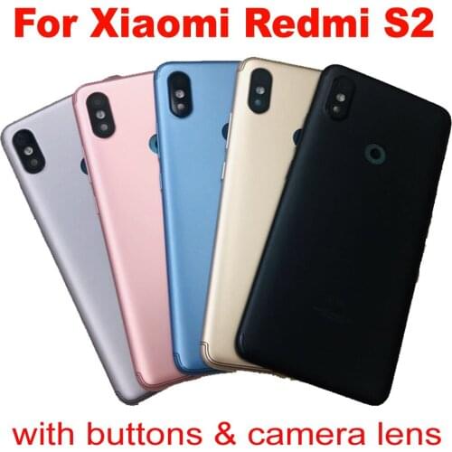 Original For Xiaomi Redmi S2 Battery Back Cover Rear Door Housing Case Side Key buttons Phone Shell Replacement S 2