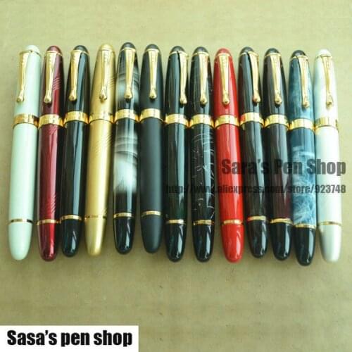 FOUNTAIN PEN LOTS OF 13 PCS JINHAO X450 18KGP 0.7mm BROAD NIB WHITE RED BLACK BLUE 13 COLOR JINHAO 450