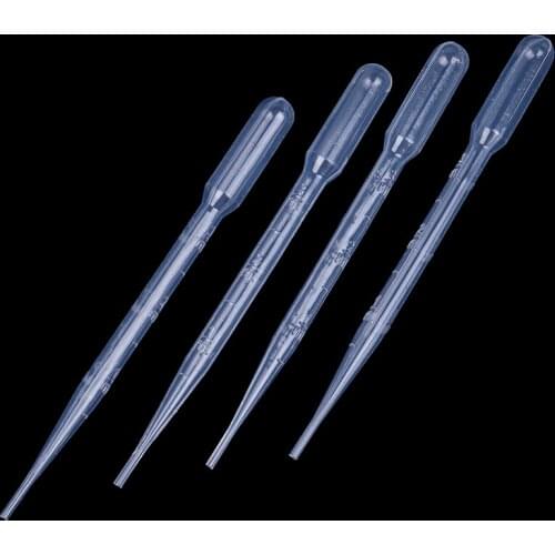 4pcs 3ML Pipettes Plastic Disposable Graduated Pasteur Pipette Dropper Polyethylene Makeup Tools Laboratory Tools