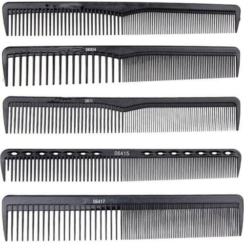 Professional Hair Cricket Comb Heat Resistant Medium Cutting Carbon Comb Salon Antistatic Barber Styling Brush Tool