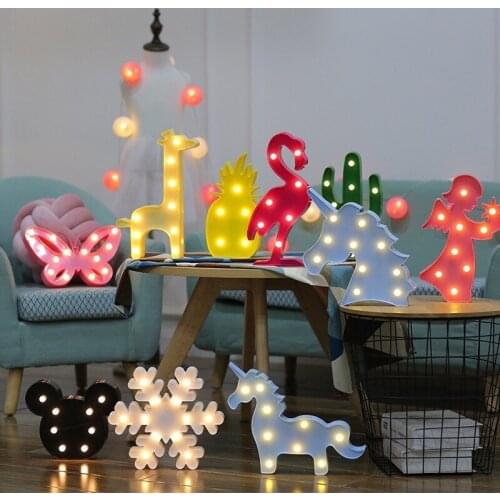 Led Night Light Child Wall Lamp Cartoon String Lights Lighting Led Christmas Tree Decoration Lights Home Party Holiday