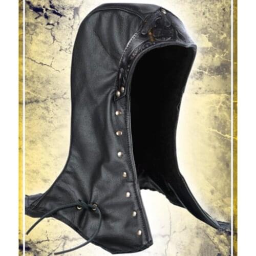 Vintage Hood Penguin type Leatherwear Mantle Hat Adjustable Costume