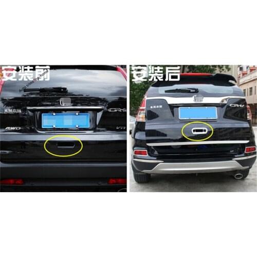 Yimaautotrims Rear Door Handle Bowl Cover Trim 1 Pcs Exterior Fit For Honda CRV CR-V 2013 - 2016 ABS Chromium Styling