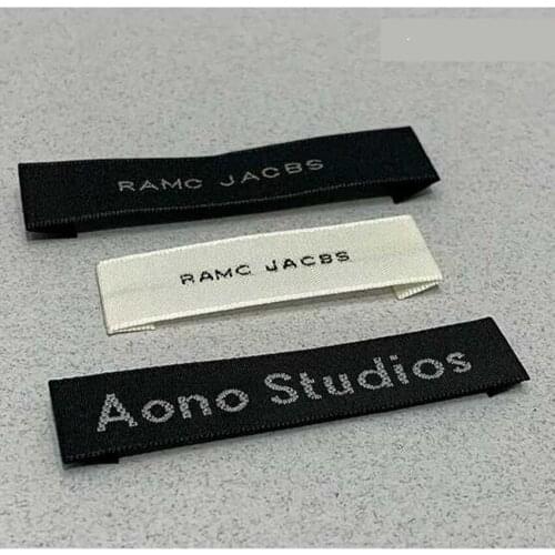 ZeQi 1000pcs customize high desity woven label main label damask clothing labels embroidered labels