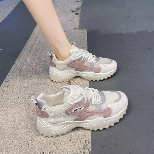 Women Vulcanize Shoes Platform Chunky Sneakers off white Brown Sports Shoes Comfort Casual High Sneaker Women Vulcanize Sneaker