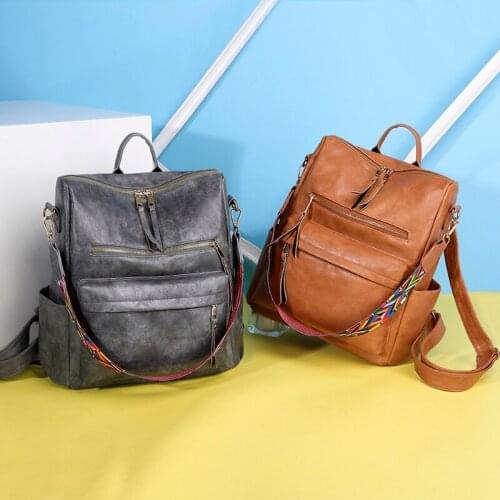 Women Fashion Backpack Purse Convertible Daypack Colorful Strap Shoulder Handbag 20CA