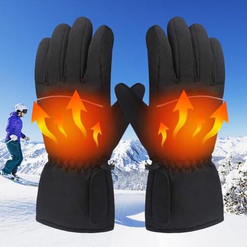 40-55Celsius Winter Electric Heated Gloves Windproof Cycling Warm Heating Touch Screen USB Powered Heated Gloves Christmas Gift
