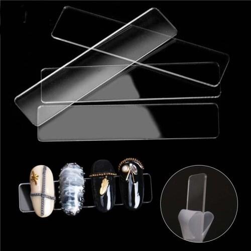 10pcs False Nails Tips Display Show Stand Holder Rectangle Nail Art Display Board Card Practice for Gel Polish Salon Tools