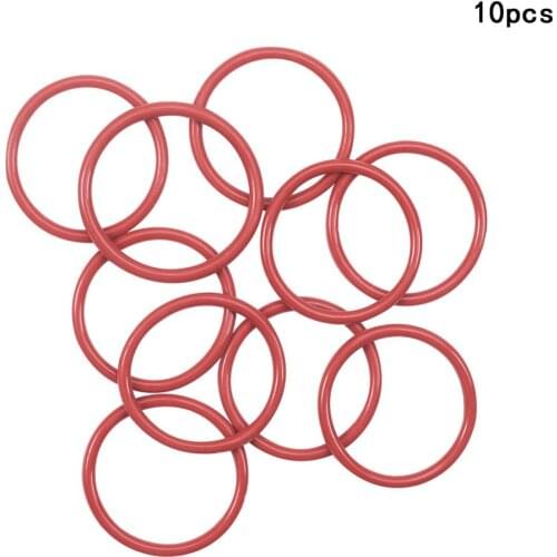 Othmro 10pcs 2.4mm Thickness Silicon O-ring Sealing 8-75mm OD Red Heat Resistance O Rings Oil Seals Gaskets