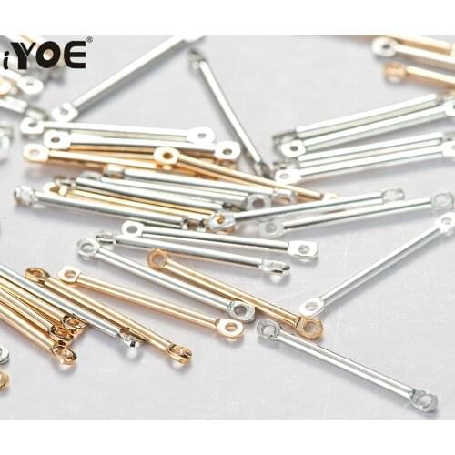 100pcs/Lot 15 20 25 30 35 40mm Earring Connector Charm Pendant Double Hoop Ear Pin Hook for DIY Making Jewelry Findings