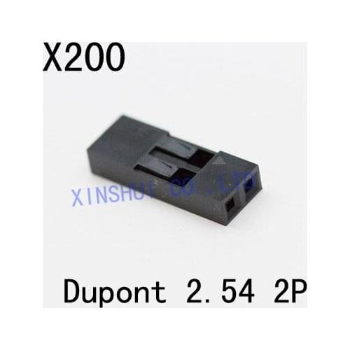 2pin 2.54mm Plastic Dupont Head Jumper Wire Cable Housing Female Pin Connector