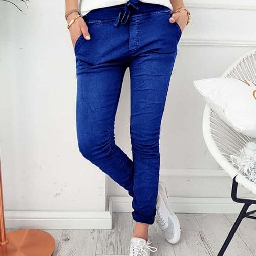 2021 Womens Autumn Tight Stretch Slim Pants Fashion Fitness Long Trousers With Pocket Trouser Casual Elegance Female Clothes