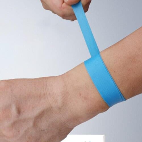 50Pcs Disposable Tourniquet High Toughness Anti-Infection Pressure Pulse Belt Blood Transfusion First Aid Flat Straps Supports